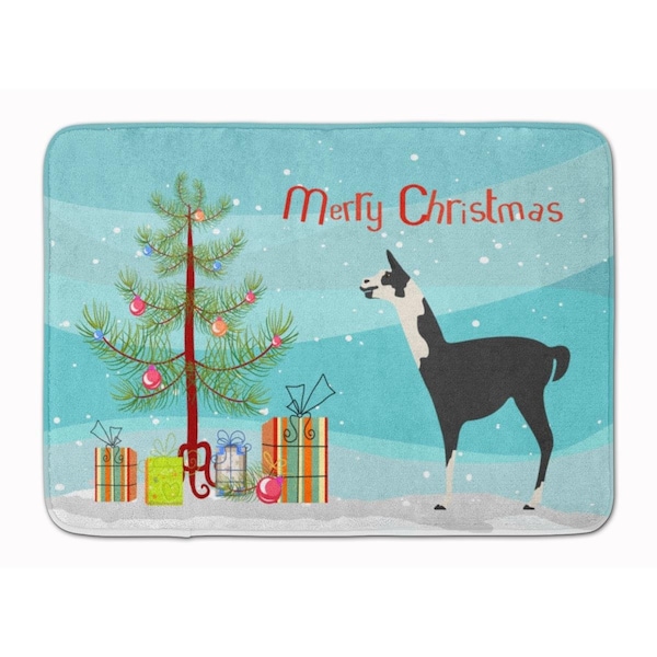 Carolines Treasures Llama Q Ara Christmas Machine Washable Memory Foam Mat BB9285RUG - main